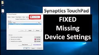 FIXED Synaptic Device Settings Missing [upl. by Calisa]