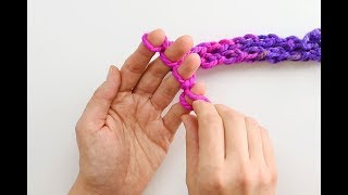 How to Finger Knit  Easy Finger Knitting Instructions [upl. by Ramak]