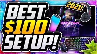 ULTIMATE 100 Budget Gaming Setup 😱 BEST Gaming Setup Under 100 [upl. by Maressa]