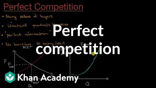 Perfect competition  Microeconomics  Khan Academy [upl. by Etnoid]