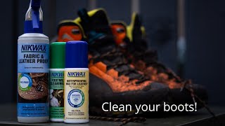 HOW TO CLEAN YOUR HIKING BOOTS  NikWax [upl. by Haerb80]