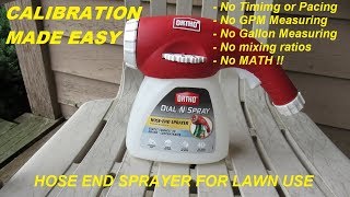 ORTHO Hose End Sprayer CALIBRATION MADE EASY  Dial N Spray [upl. by Bendicty]