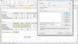 Solving Transportation Problems in Excel [upl. by Ahsoj]