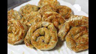 Börek aus fertigem Yufka mit Hackfleisch I Baklavalik yufkadan kiymali rulo börek [upl. by Navert]