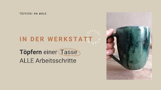 Töpfern einer großen Kaffeetasse  Töpferei am Wald [upl. by Nesilla]