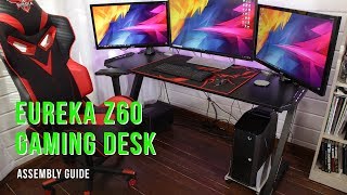 Eureka Z60 Gaming Desk  PC Gaming Desk  Assembly Video [upl. by Nesral]