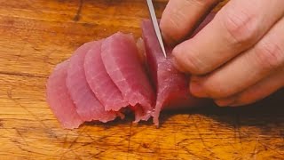 How to Make Yellowfin Tuna Sashimi [upl. by Cutty5]