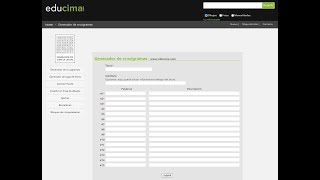 Crucigramas con Educima [upl. by Annaiel]