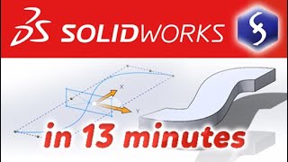 SolidWorks  Tutorial for Beginners in 13 MINUTES  COMPLETE [upl. by Heidt]