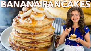 The Best BANANA PANCAKES Recipe [upl. by Immac]