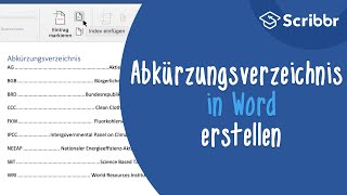 Abkürzungsverzeichnis in Word in 3 Schritten erstellen  Scribbr 🎓 [upl. by Nedia168]