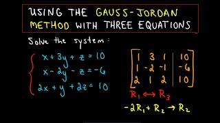 ❖ Using GaussJordan to Solve a System of Three Linear Equations  Example 1 ❖ [upl. by Elli952]