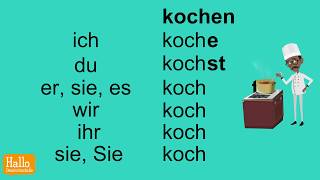 Deutsch lernen A1  Verben im Präsens konjugieren [upl. by Verada]