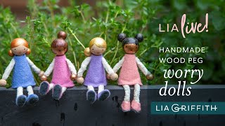 DIY Wood Peg Worry Dolls [upl. by Nautna]