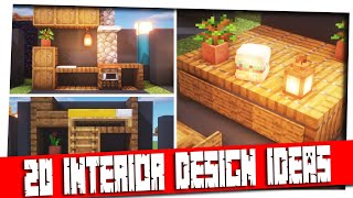 Minecraft  20 Interior Decoration Ideas and Designs Inspiration amp Tips [upl. by Aiset]