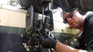 Yamaha 4 Stroke F250 V6 Tilt Trim Repair Outboard Specialty Tools Tyler Holland [upl. by Ayatnohs]