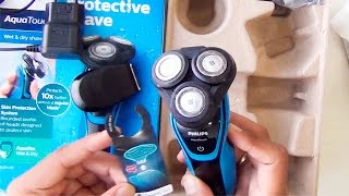 Philips AquaTouch Wet And Dry Electric Shaver S505006 Unboxing [upl. by Anitnatsnok]