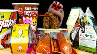 MUKBANG Convenience store Food Tteokbokki amp Noodle ASMR EATING REAL SOUNDS [upl. by Debby941]