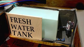 FRESH WATER TANK amp PUMP INSTALL  Truck Camper Build Part 24 [upl. by Suoirrad]