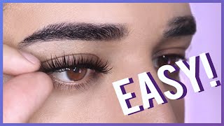 How To Apply False Eyelashes For Beginners [upl. by Vitia390]