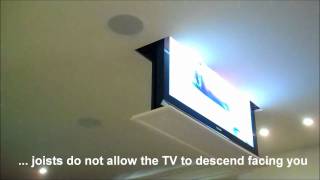 Drop down swivel motorized TV lift installation [upl. by Nirtiak]