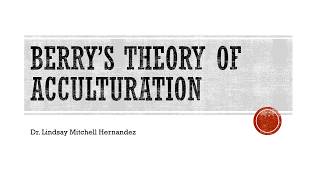 Berrys theory of acculturation [upl. by Anomer326]