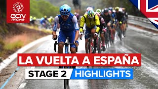 Weather Wreaks Havoc In Barcelona  Vuelta A España 2023 Highlights  Stage 2 [upl. by Libbi]