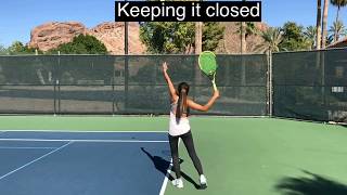 How to Hit a Proper Tennis Serve Slow Motion [upl. by Adalbert]