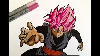 COMMENT DESSINER BLACK GOKU SSJ ROSE   PARTIE 1 [upl. by Annayar]