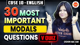 30 Most Important Questions from MODALS 🎯 Class 10 English Grammar 🔥 [upl. by An8]