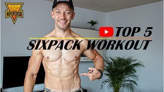 SIXPACKWORKOUT  TOP 5 SIXPACK ÜBUNGEN [upl. by Stilla]