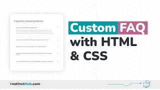 Custom FAQ Page With HTML and CSS [upl. by Srini]