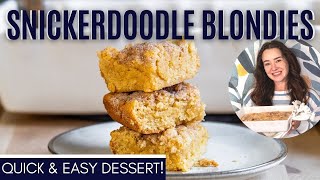 Thick amp Chewy Snickerdoodle Blondies Recipe [upl. by Aramal467]