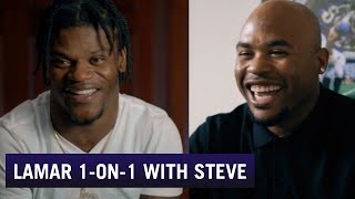 Lamar Jackson Opens up in Interview with Steve Smith  Baltimore Ravens [upl. by Abbot]