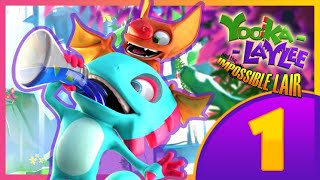 YookaLaylee and the Impossible Lair Part 1 PS4 100 Walkthrough Intro  Level 1 amp 2 [upl. by Eiuqnimod668]