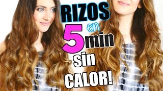 COMO RIZAR TU CABELLO SIN CALOR EN 5 MINUTOS  5 Minutes Heatless Curls  Lizy P [upl. by Aileon]