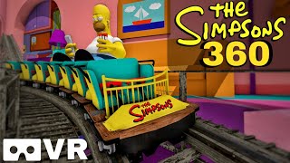 🟨 THE SIMPSONS 360 VR Roller Coaster POV immersive virtual Reality 4K 3D ride [upl. by Ecinreb161]