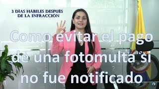 ¿Cómo evitar el pago de un fotocomparendo fotomulta si no fue notificado [upl. by Comstock]