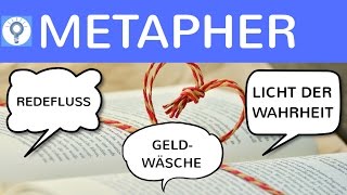 Metapher  Was ist eine Metapher Erklärung Wirkung amp Beispiele  Rhetorisches Stilmittel  Figur [upl. by Urba]