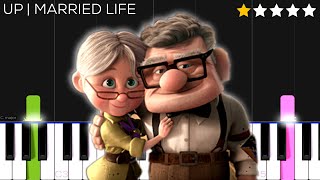 Disney Pixar’s “Up”  Married Life  EASY Piano Tutorial [upl. by Alemahs]