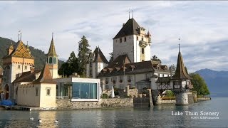 Schloss Oberhofen castle Lake Thun SWITZERLAND トゥーン湖 [upl. by Eden]