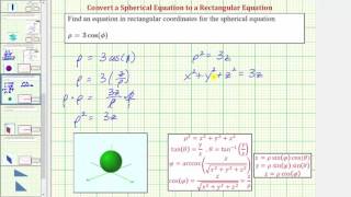 Write Spherical Equations in Rectangular Form [upl. by Durrell210]