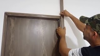 CÓMO INSTALAR MOLDURAS O TAPAJUNTAS PARA MARCOS DE PUERTAS [upl. by Knighton]