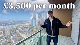 What £3500 per month gets you in Canary Wharf London 2021 apartment tour [upl. by Yv]