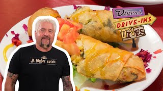 Guy Fieri Eats Soul Food at Merts Heart amp Soul in NC  Diners DriveIns and Dives  Food Network [upl. by Hcra]