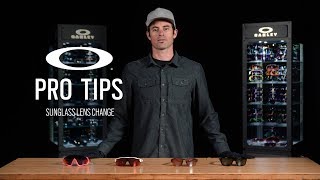 Sunglass Lens Change  OAKLEY PRO TIPS [upl. by Raynold]