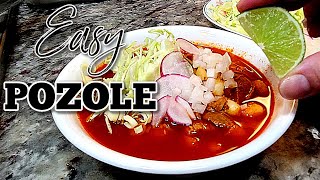 RED POZOLE  Pozole Rojo  How To Make Pozole EASY  Simply Mamá Cooks [upl. by Adriena]