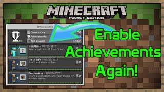 Minecraft PE How to Enable Achievements Tutorial [upl. by Nigem]