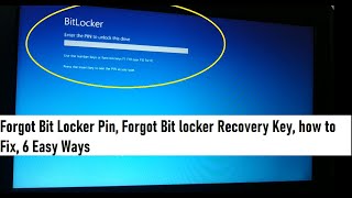 Forgot bit locker pin forgot bit locker recovery key how to Fix 6 Easy Ways [upl. by Raseta]