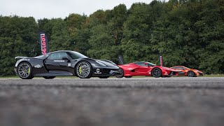 DRAG RACE LaFerrari v P1 v 918 Spyder  0186 mph Part 33 [upl. by Nulubez]